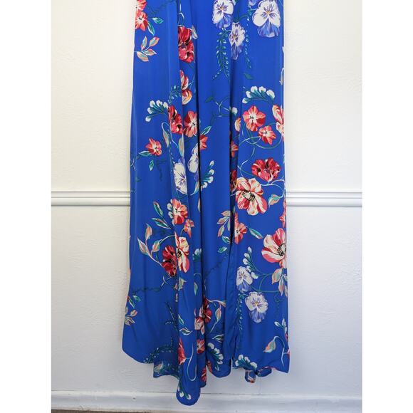 Yumi Kim Maxi Dress Sweet Escape Dream Silk Floral Boho Halter Boho Blue Size S - Picture 7 of 15